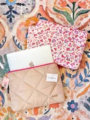 Palmer Puffer Laptop Sleeve: Tan