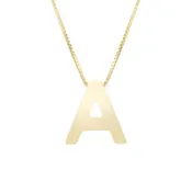 14K Block Letter Initial Necklace