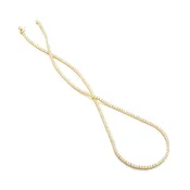 14k Yellow Gold Diamond Line Tennis Necklace