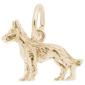 10 KT GERMAN SHEPARD DOG CHARM
