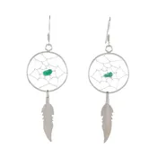 Turquoise Dreamcatcher Earrings -medium
