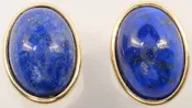 14K Gold lapiz lazuli Earrings RG0323 combined shipping