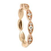 14K Rose Gold Diamond Ladies Band