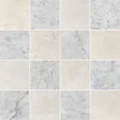 Alba Nova & Bianco Carrara 4" Checkerboard Honed