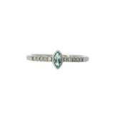 14K .12ct Aquamarine and .08ct