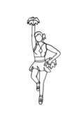 Cheerleader Metal Wall Decor and Wall Sculpture