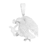 3D Eagle Snake Icy Custom Hip Hop White Gold Tone Pendant