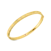 18K GOLD PRINCESS DIAMOND SATIN BANGLE