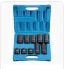 1″ Drive 10 Pc. SAE &amp; Metric Truck Wheel Service Socket Set  -9153