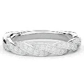 0.25CT.TW ROUND LAB DIAMOND TWIST WEDDING BAND