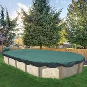 16’x32′ Oval Green/Black Winter Cover