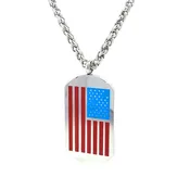 American Flag Dog Tag Pendant