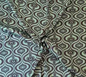 100% Polyester Charmeuse Blue Abstract Heart Print #230322