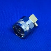 N Male Right Angle Solder Cable End for .141" Semi-Rigid
