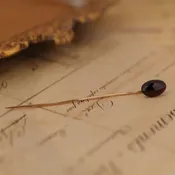 Garnet Cabochon Stick Pin