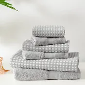 100% Cotton Waffle 6Pc Bath Towel Set