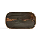 Bronze Organic Glass Valet Tray – Rectangular