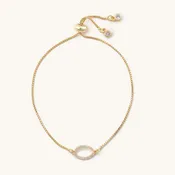 Ari Crystal Oval Adjustable Bracelet