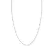 Adjustable 22" Square Wheat Chain Solid 14K White Gold Appx. 1mm