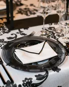 Black Alabaster Charger Plate — Diehl Event Rentals
