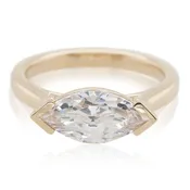 0.02ct Total Weight East/West Marquise Diamond Mounting