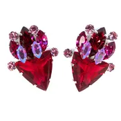 Austria Aurora Borealis Triangle Earrings