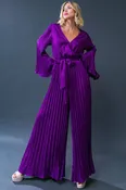 A jacquard woven satin jumpsuit