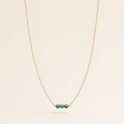December Birthstone Three Gem Necklace with Turquoise