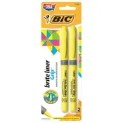 BIC Brite Liner Yellow Highlighter, 2 Pack (31256)