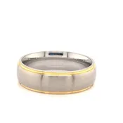Brushed Band with Gold Plated Trim