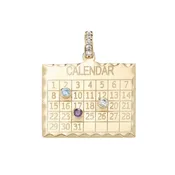 10K Gold "1960s Calendar" Multi-Date Customizable Pendant