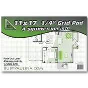 11x17 1/4 Grid Pads (50 pages per tablet; 4 squares per inch)