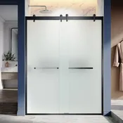 DS08 DOUBLE SLIDING WITH FRAME (Acid-Etch Glass)