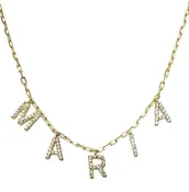 CHAIN LINK CZ NAME NECKLACE