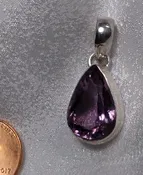 Amethyst Faceted Pear Pendant