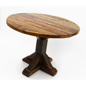 Barnwood Pedestal Round Table