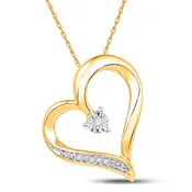 0.01Ctw-Diamond Gift Heart Pendant (1.89 grams)