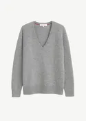 Alex Mill Montmarte V Neck Sweater in Heather Grey