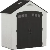 Suncast Vista 7 ft. x 4 ft. Resin Standard Modern Storage Shed with Floor Kit