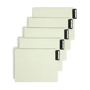 100% Recycled End Tab Pressboard Extra-Wide Filing Guides with Metal Tabs, A-Z