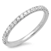 0.35 Carats Diamond Gold Band (1.7mm)