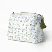 Ariel Okin Annie Gingham Large Cosmetic Bag