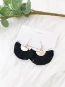 Black Fan Fringe Dangles