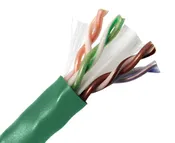 1000FT CAT6 Plenum Bulk Ethernet Cable: CMP UL Listed, Solid Copper UTP, 23 AWG, Green