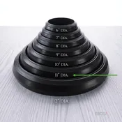 07-211 – 11″ Black Vinyl Tire – fits flat 11″ Outside Diameter Rim