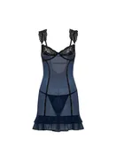 Amanda Sheer Lace Babydoll Dress Set