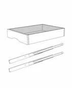 24" Roll Out Drawer with Dovetail Drawer Box - RTA
