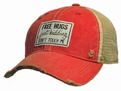 Free Hugs Just Kidding Don't Touch Me Trucker Hat