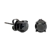14K Black Rhodium Black Diamond Earrings