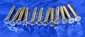 12 Generic Nickel Humbucking Neck Pickup Ring Mounting Wood Screws .551", #GNN